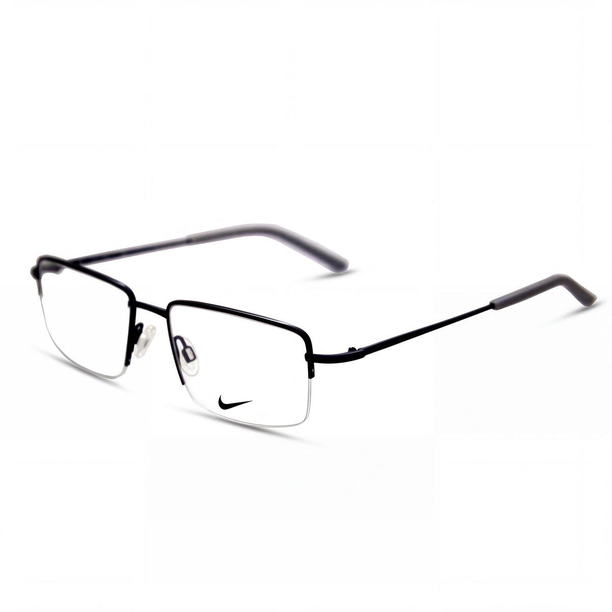 Nike 8182 Satin Navy Rectangle Eyeglasses Unisex, 55mm, Photo 1