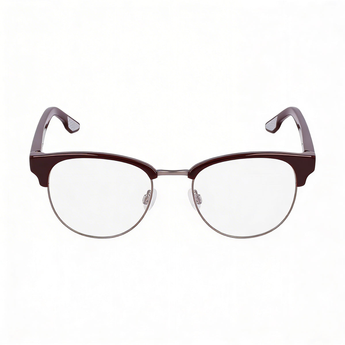 Gafas graduadas redondas Nike 8402 burdeos/plateado para hombre, 50 mm, Photo 2
