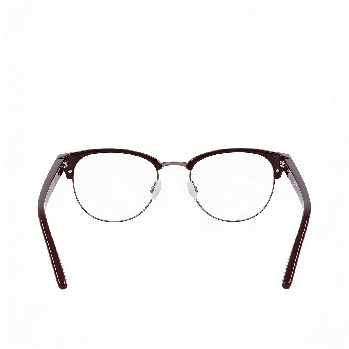 Gafas graduadas redondas Nike 8402 burdeos/plateado para hombre, 50 mm, Photo 3