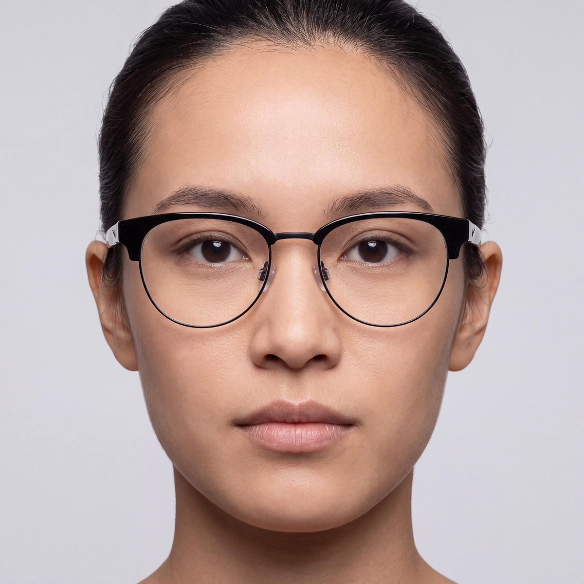 Nike 8402 N Black Round Eyeglasses Unisex, 50mm, Photo 5