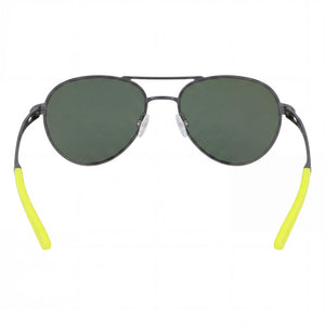 Nike Ace Driver I EV24041 Aviator Sunglasses for Men — interior view, Gunmetal Green lens detail