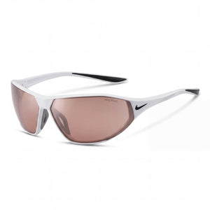 Nike Aero Swift White Shield Sunglasses for Men, Road Tint lens