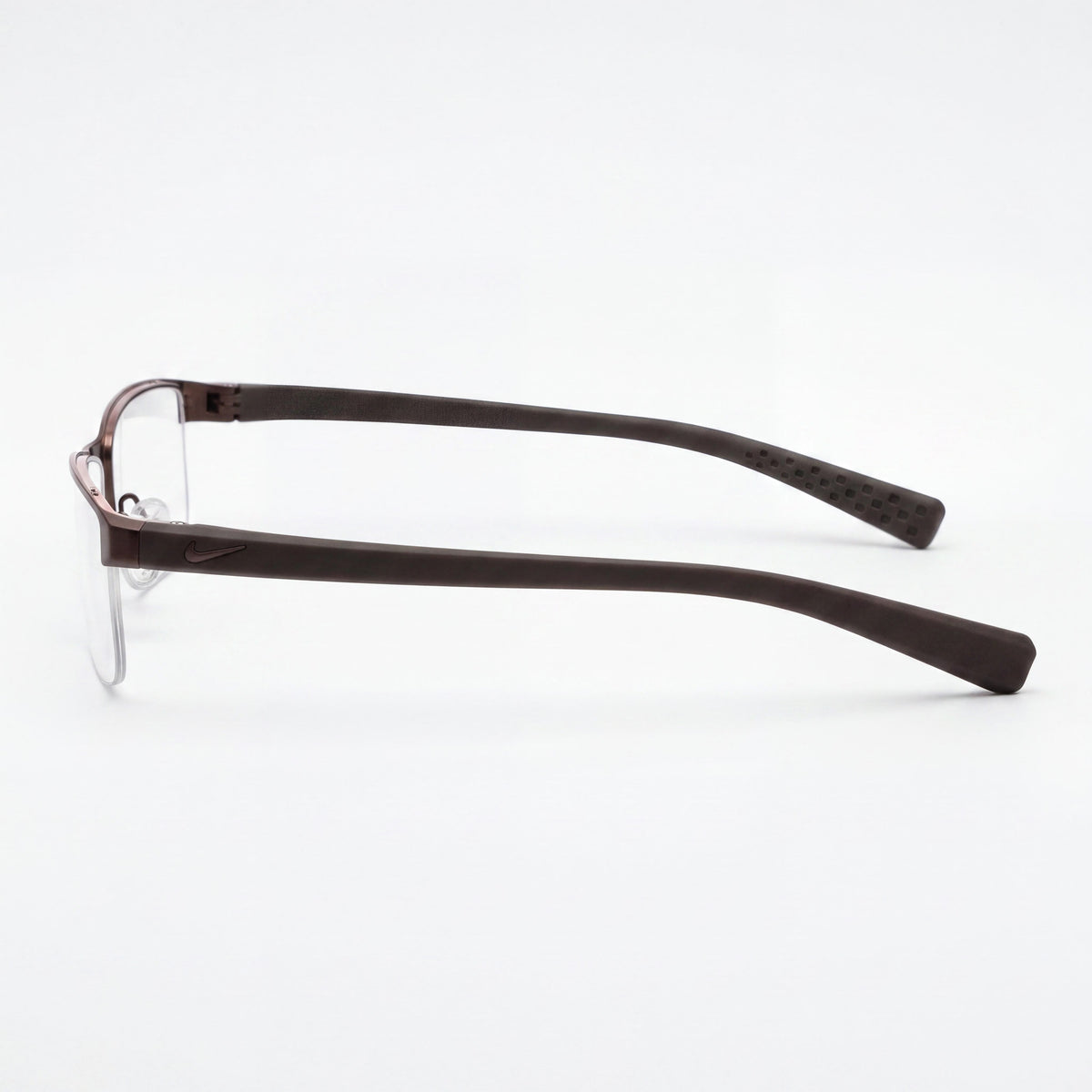 Nike Walnut-Cargo Khaki Rectangle Eyeglasses for Men, 56mm, Photo 3