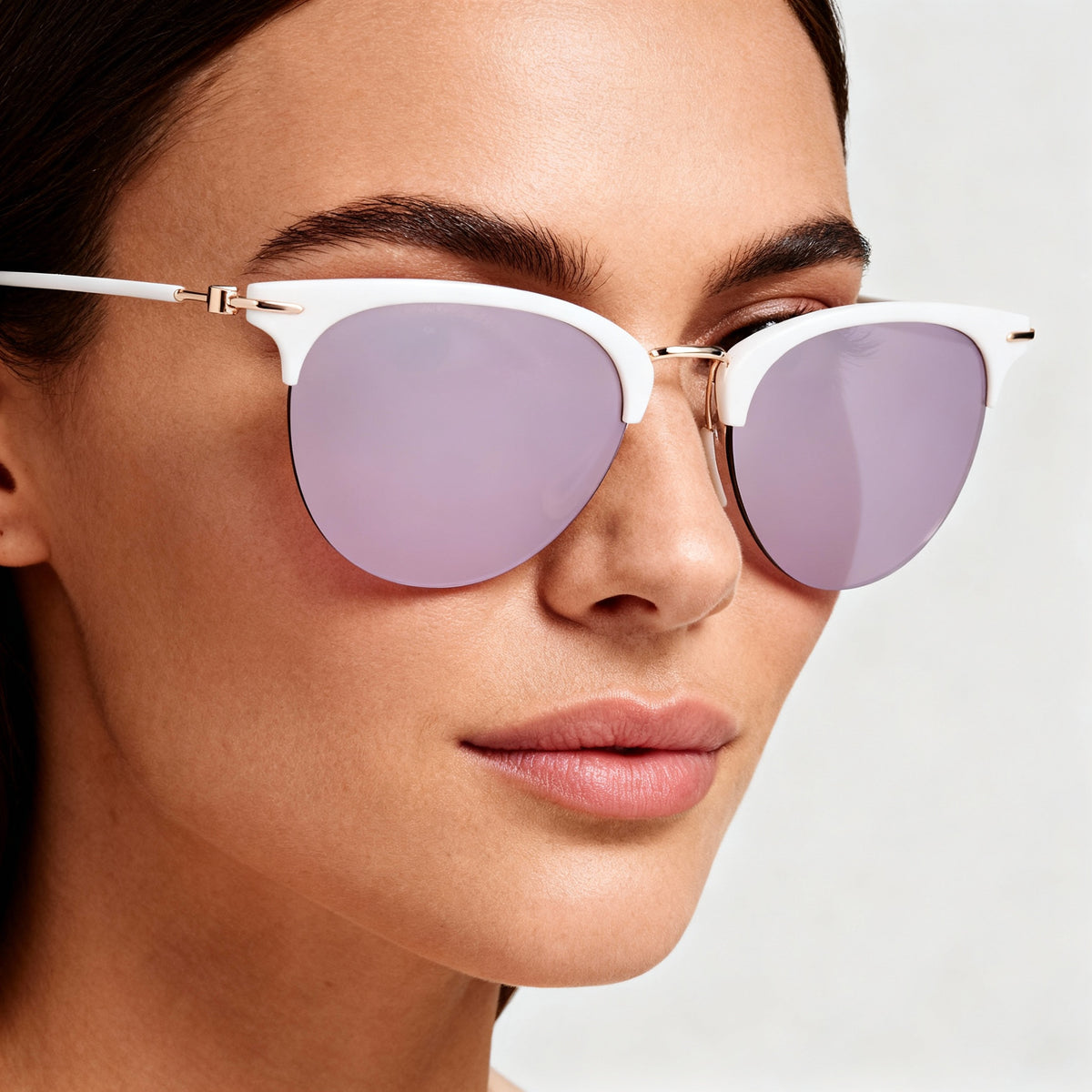 Nike Divot E Ev24039 Summit White Cat Eye Sunglasses for Women, 54mm, Photo 5