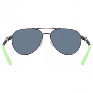 Nike DQ0799 Aviator Sunglasses Unisex — interior view, Gunmetal Grey lens detail