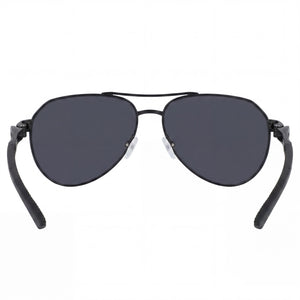 Nike DQ0799 Aviator Sunglasses Unisex — interior view, Black Grey lens detail