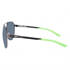 Nike DQ0799 Aviator Sunglasses Unisex — side view, Gunmetal Grey lens