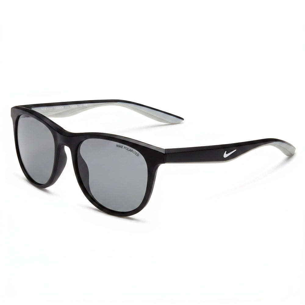 Nike DQ0838 011 Black Round Unisex Sunglasses, Grey lens