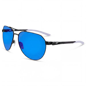Nike DQ0924 59338 Black Aviator Sunglasses Unisex, Satin Black Grey Ultraviolet lens
