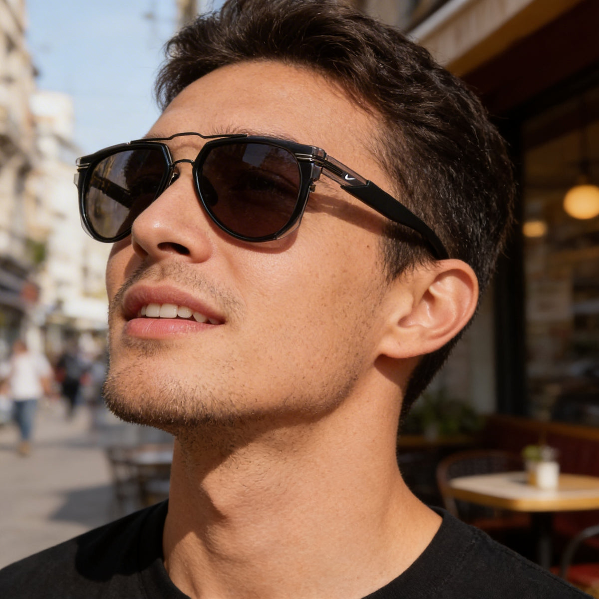 Gafas de sol de aviador para hombre Nike Electric Daze If1009x negro gris, 56 mm, Photo 5