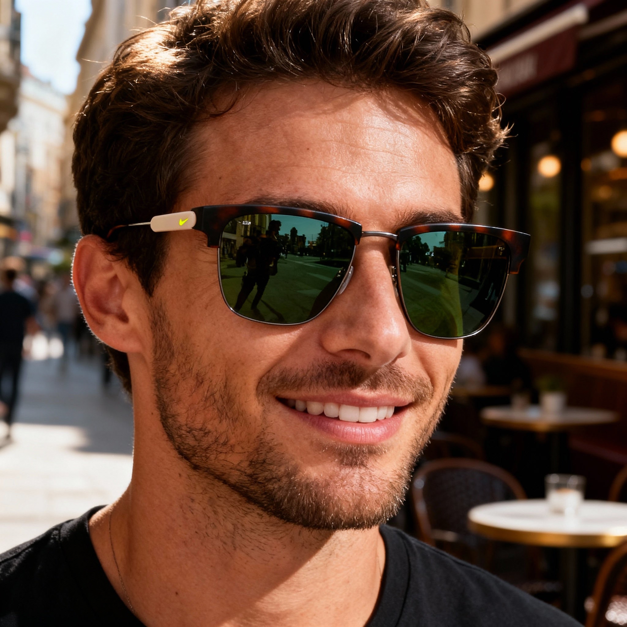 Nike Essence Groove If1092x Tortoise Green Sunglasses for Men, 56mm, Photo 4