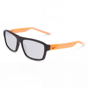 Nike EV24044 Black Rectangle Sunglasses Unisex, Orange lens