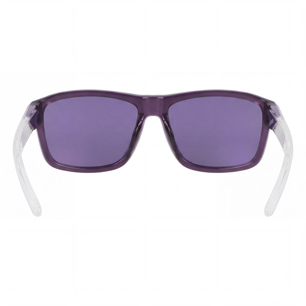 Nike Ev24044 Rectangle Sunglasses Unisex — side view, Non-Polarized Grey Violet Mirror lens