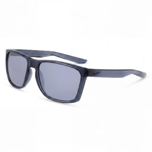 Nike Fortune Fd1692 Blue Rectangle Sunglasses Unisex, Dark Gray Silver Flash lens