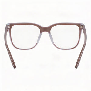 Nike Square Eyeglasses Women — side view, Gray Acetate temples