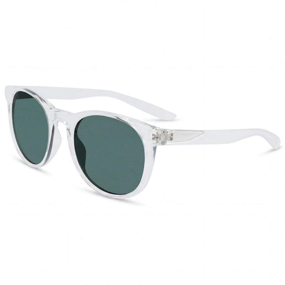 Nike Horizon Ascent DJ9920 Transparent Round Sunglasses Unisex, Green lens
