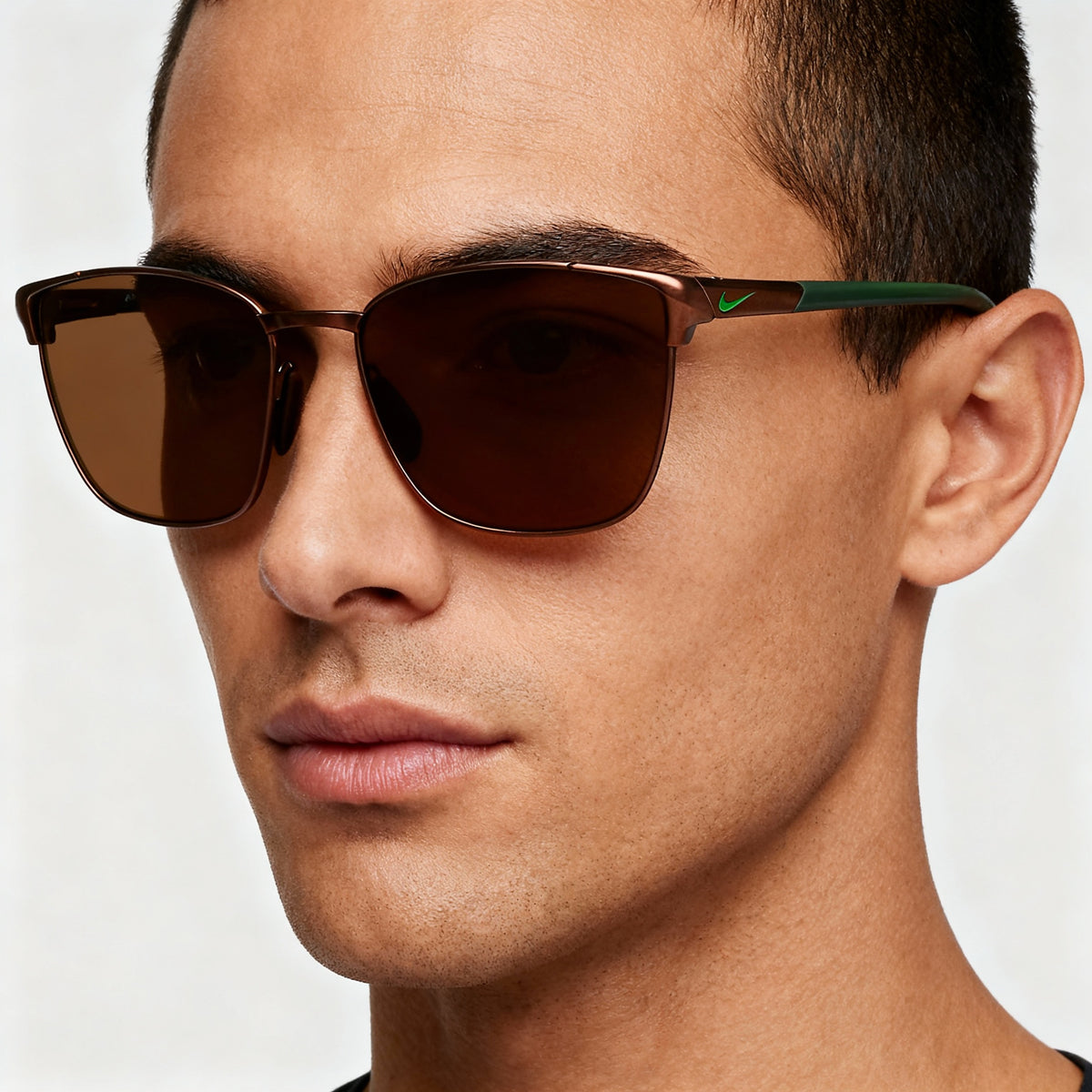 Nike Metal Fusion Fv2377 Brown Square Sunglasses Unisex, 55mm, Photo 3