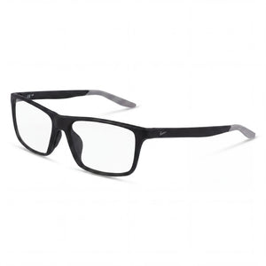 Nike Modern Black Rectangle Eyeglasses for Women, Plastic frame