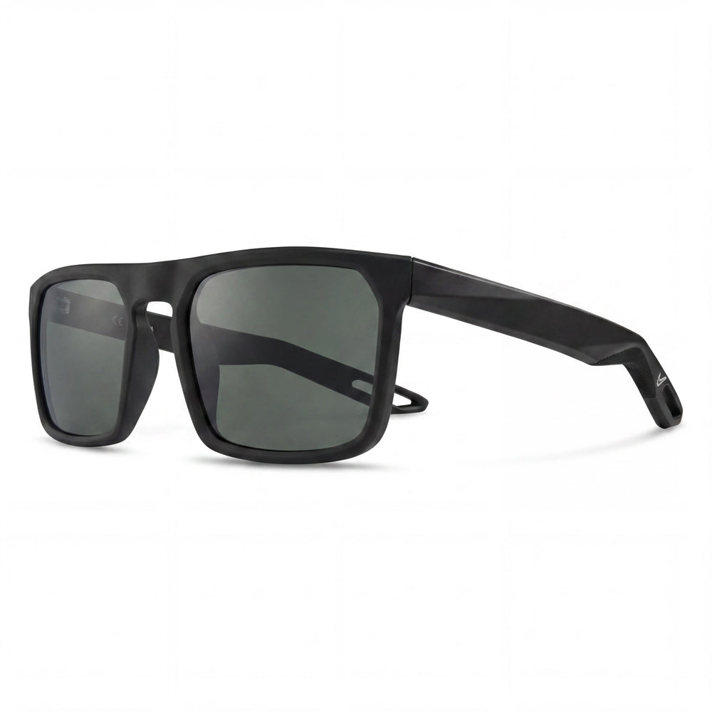 Nike Modern Black Rectangle Sunglasses Unisex, Dark Grey lens