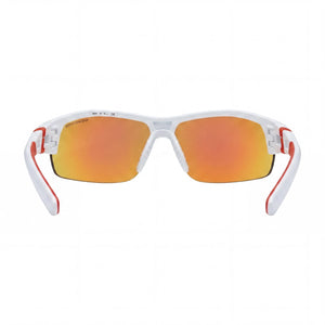 Nike Modern Shield Sunglasses Women — side view, Non-Polarized Red lens