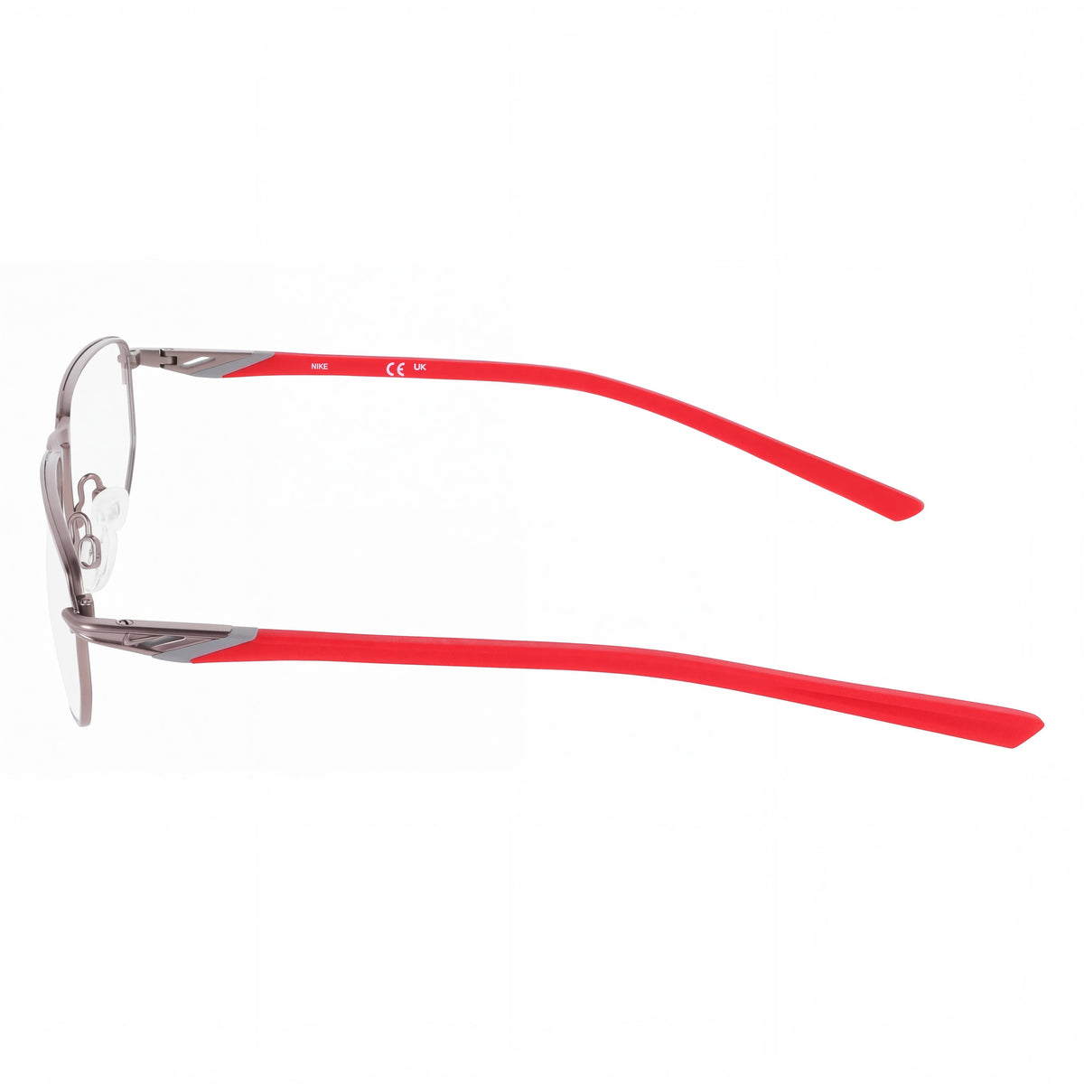 Nike 6067 Silver Rectangle Eyeglasses for Men, Metal, Photo 3