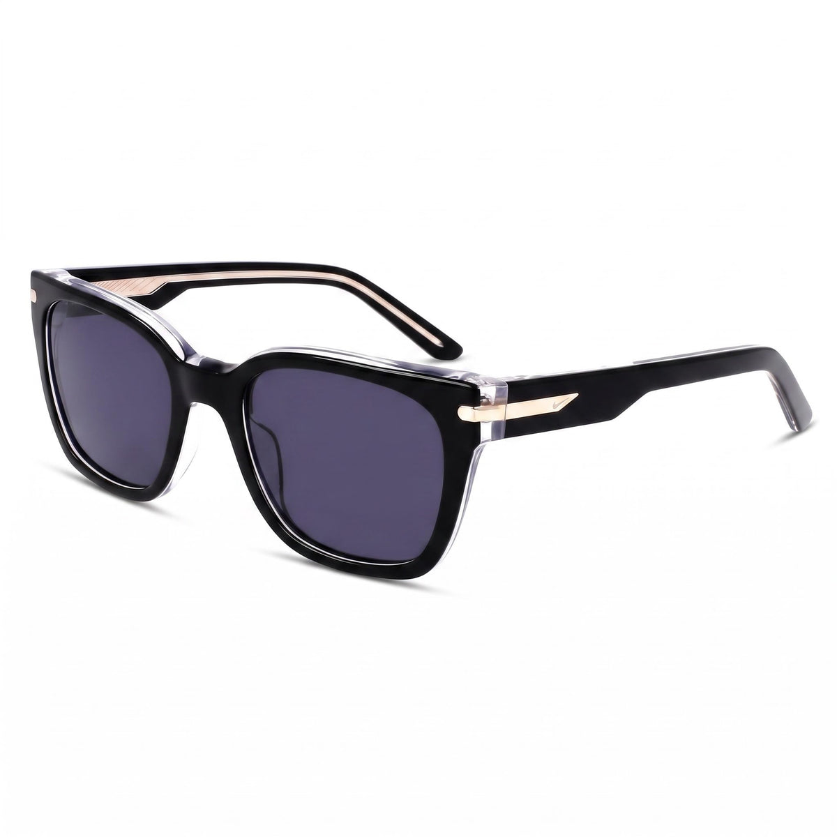 Nike NKIU8082XN Black Grey Square Sunglasses for Women, 52mm, Photo 1