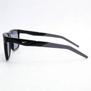 Nike Radeon 1 FV2402 Rectangle Sunglasses Unisex — side view, Non-Polarized Matte Black lens