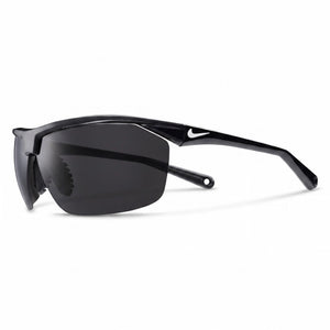 Nike Tailwind Shiny Black/White Shield Sunglasses for Unisex, Black lens