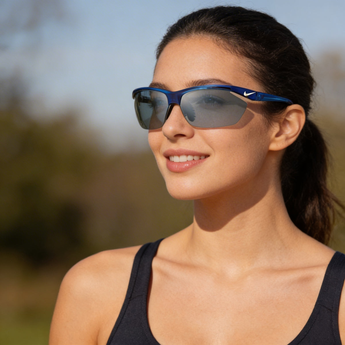 Nike Wayfarers EV0491 Blue Shield Sunglasses for Women, Photo 3
