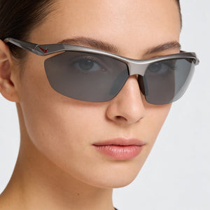 Nike Wayfarers Shield Sunglasses for Women — interior view, Non-Polarized lens detail