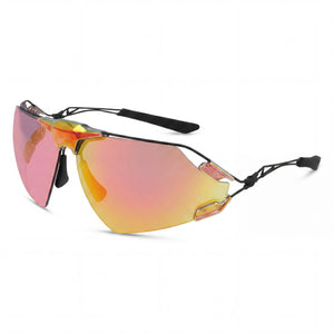 Nike ZEUS EDGE E EV24031 Orange Shield Sunglasses for Men, Road Orange Mirror lens