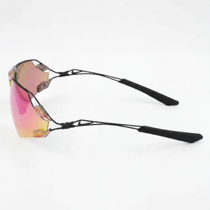 Nike ZEUS EDGE E EV24031 Shield Sunglasses Men — side view, Non-Polarized Road Orange Mirror lens