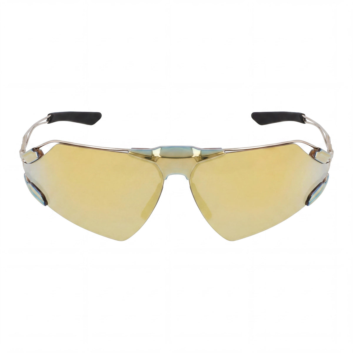 Gafas de sol Nike Zeus Edge EV24030 para hombre con montura dorada y lentes de espejo doradas, Photo 2