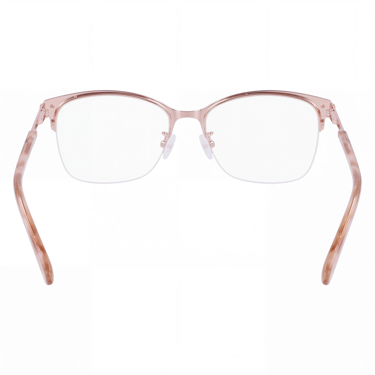 Gafas Nine West Nw8012 de metal para hombre, montura marrón satinado liso, lentes transparentes, 56 mm, Photo 3