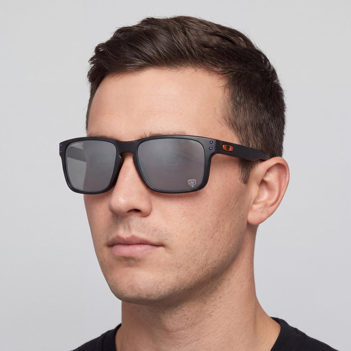 Oakley Holbrook NFL Edition Matte Black Sunglasses for Men, 57mm, Photo 5