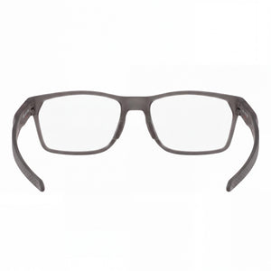 Oakley Ox8032 Hex Jector Rectangle Eyeglasses Unisex — side view, Gray Plastic temples