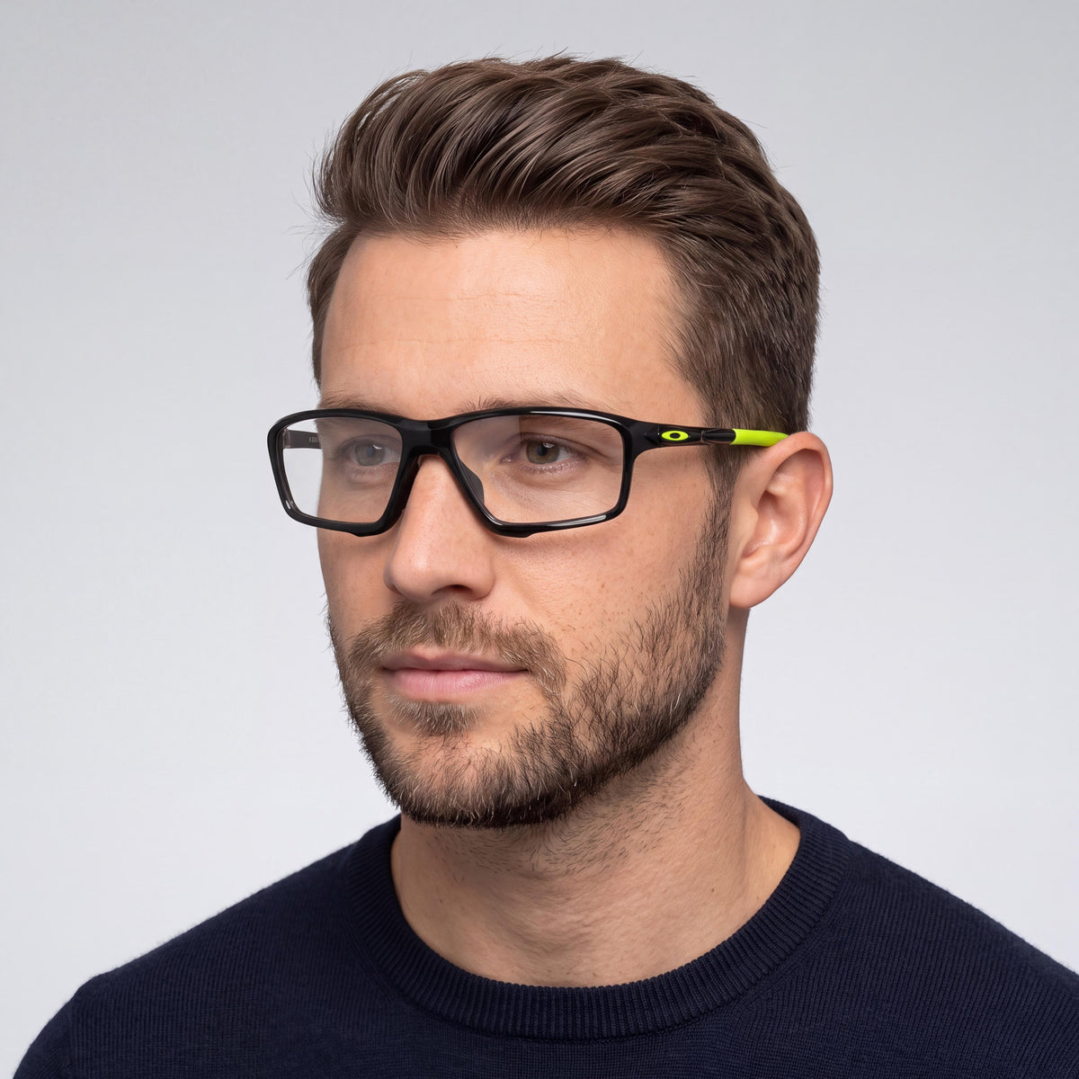Montura de gafas graduadas Oakley para hombre Ox8080 Crosslink Zero Asian Fit de plástico, color Polished Black Ink, 58 mm, Photo 5