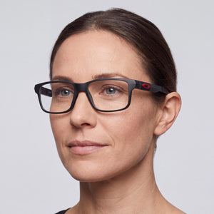 Oakley Youth Oy8007 Field Day Rectangle Eyeglasses for Unisex — interior view, Clear demo lenses
