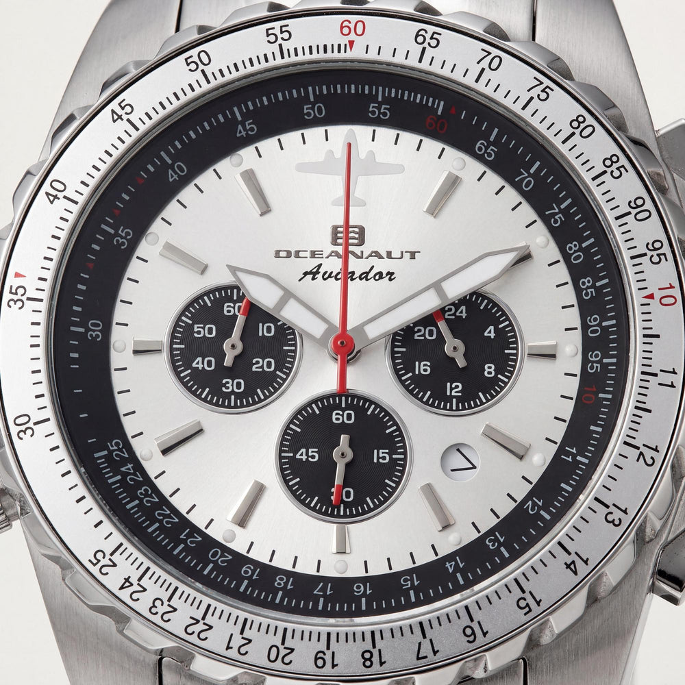 Oceanaut Aviador Pilot Men's Watch — front view, Quartz movement 45mm