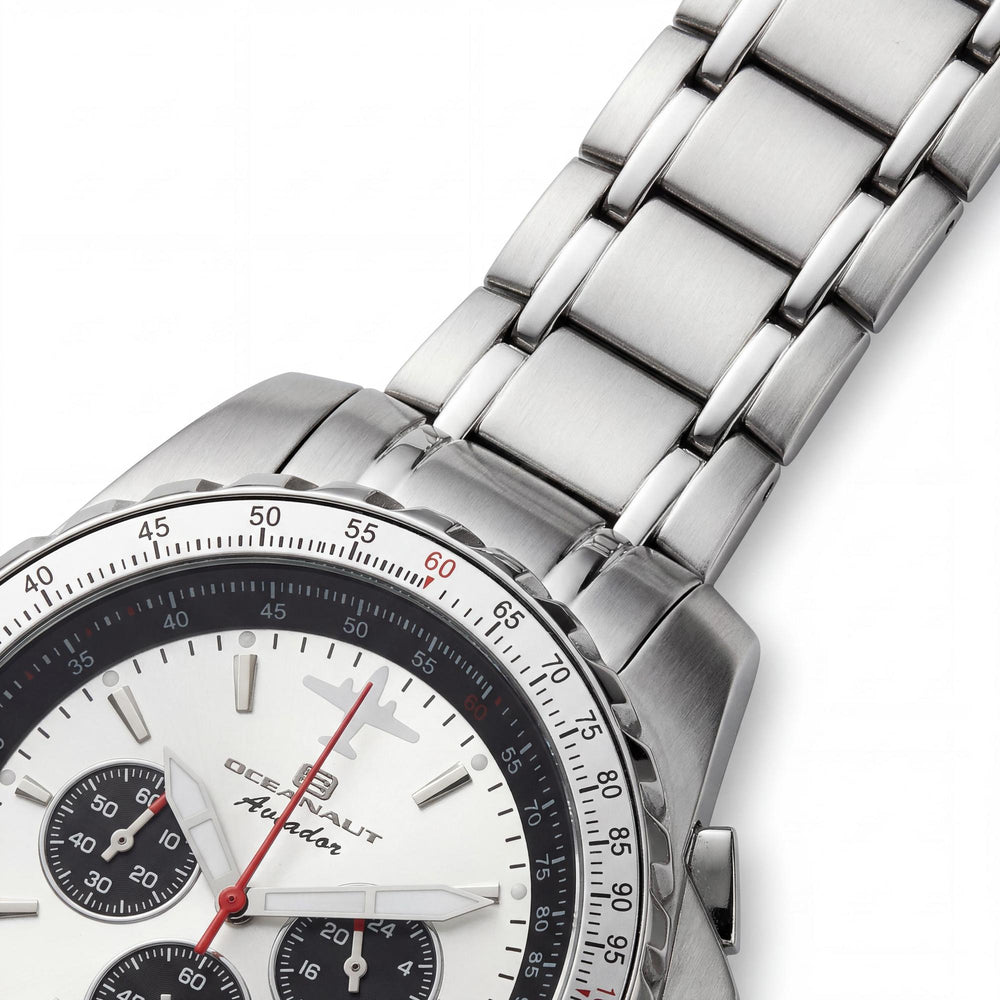 Oceanaut Aviador Pilot Men's Watch — side view, rotating bezel 45mm