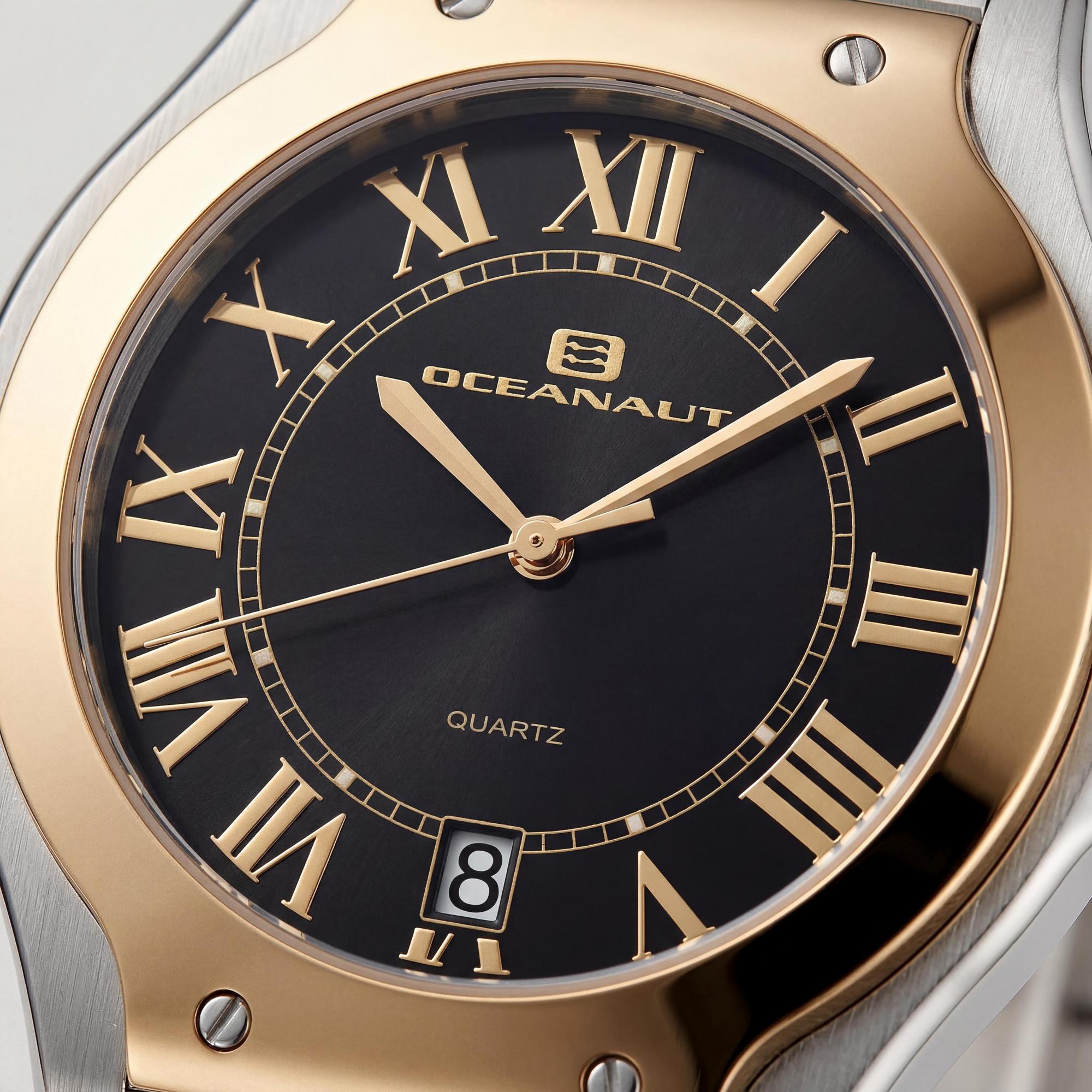Reloj Oceanaut para mujer, esfera negra de acero inoxidable, Photo 2