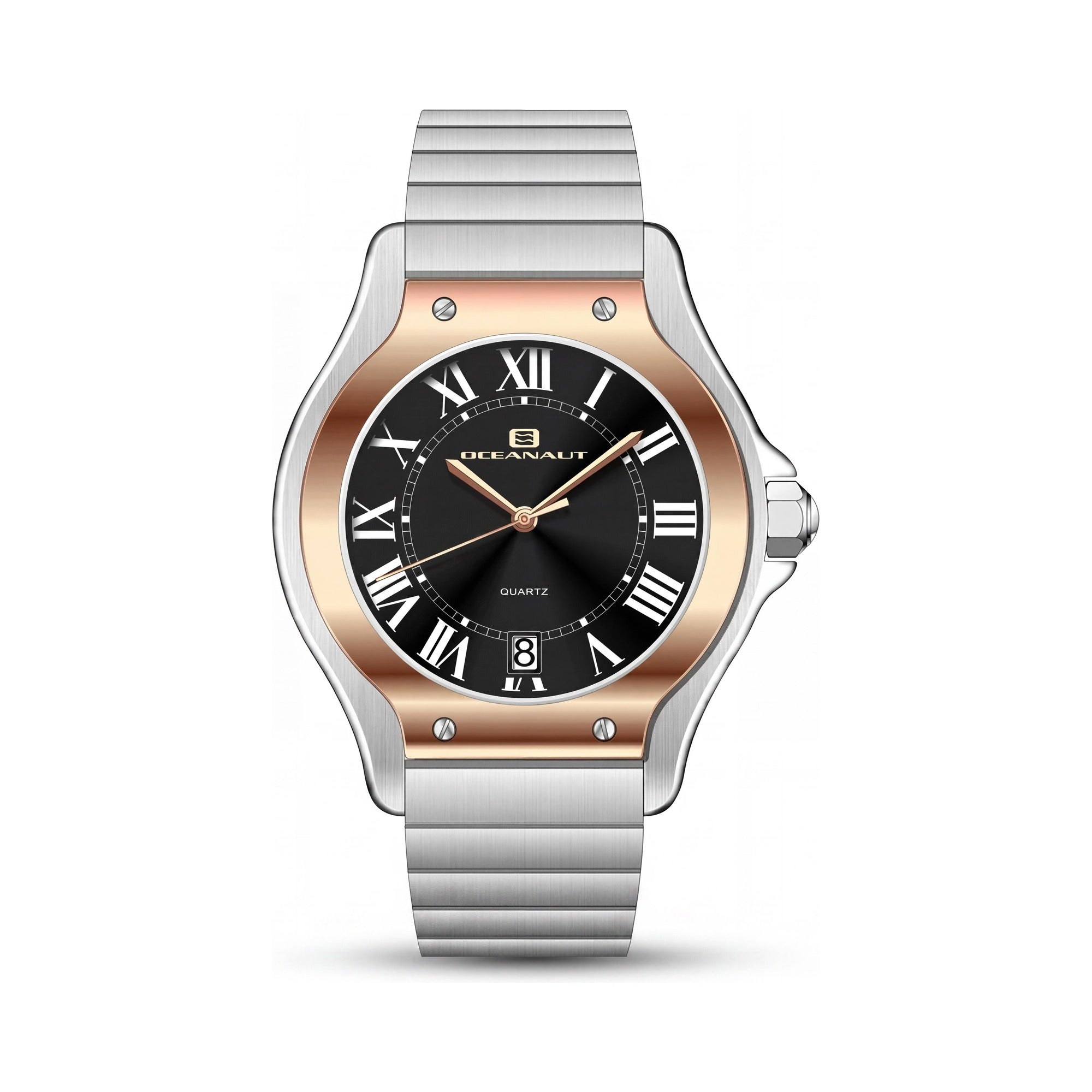 Reloj Oceanaut para mujer, esfera negra de acero inoxidable, Photo 1