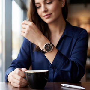 Oceanaut Women's Watch — dial detail, Black Analog display