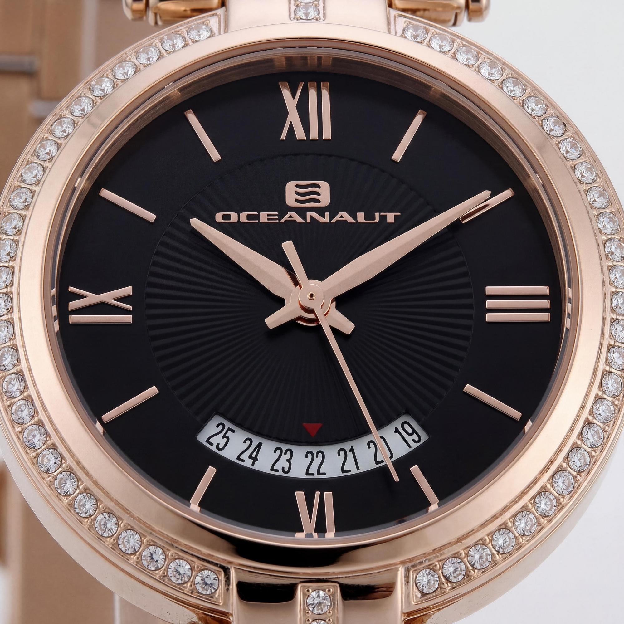Reloj Oceanaut para mujer, esfera negra de acero inoxidable de 40 mm, Photo 2