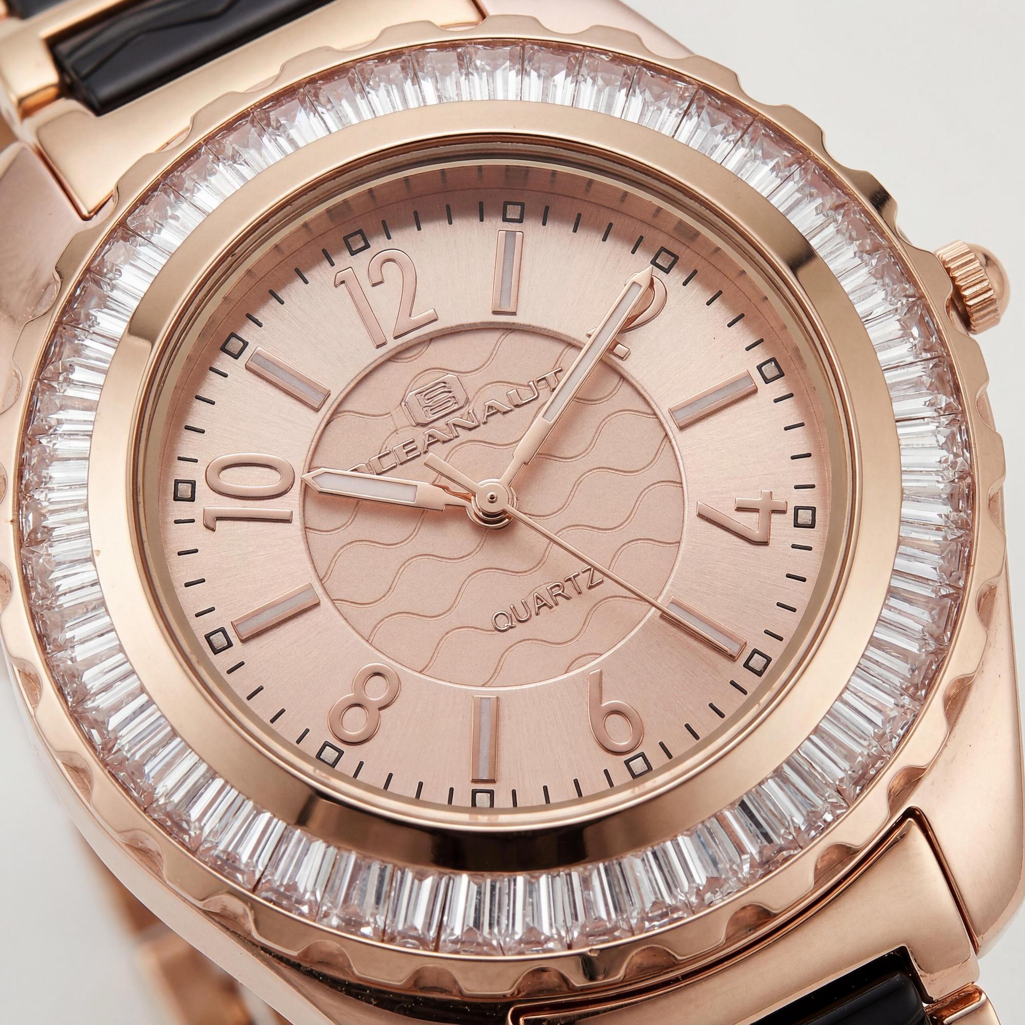 Reloj Oceanaut para mujer, de acero inoxidable de 40 mm con esfera oro rosa, Photo 2