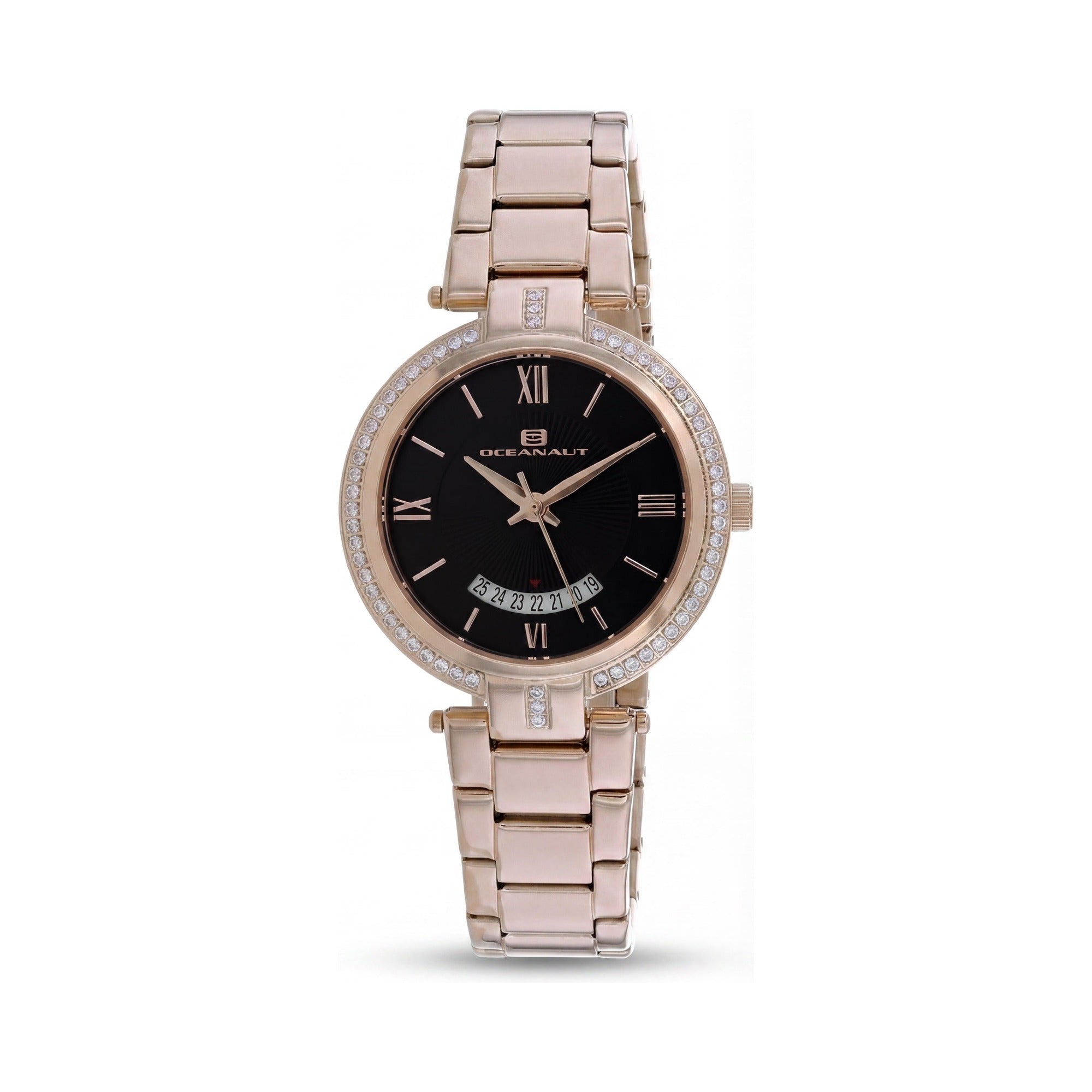 Reloj Oceanaut para mujer, esfera negra de acero inoxidable de 40 mm, Photo 1