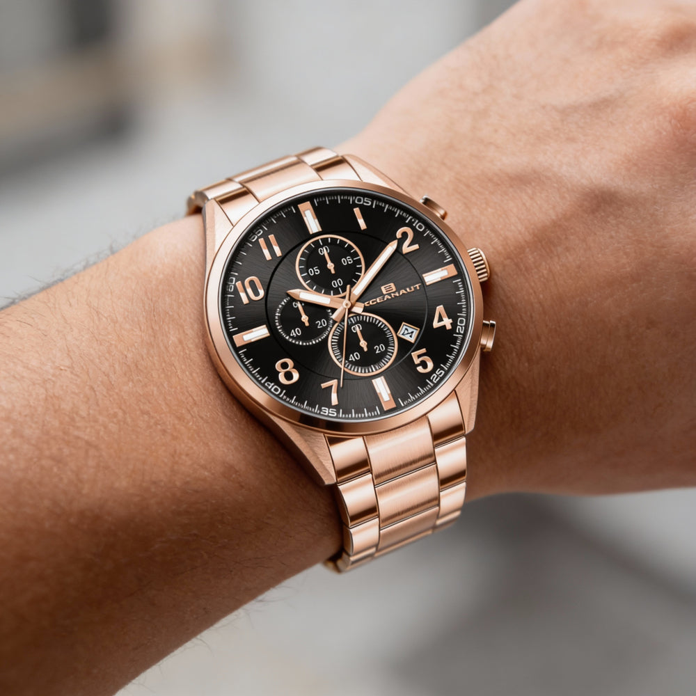 Oceanaut Men's Watch — side view, Stainless steel case 40mm