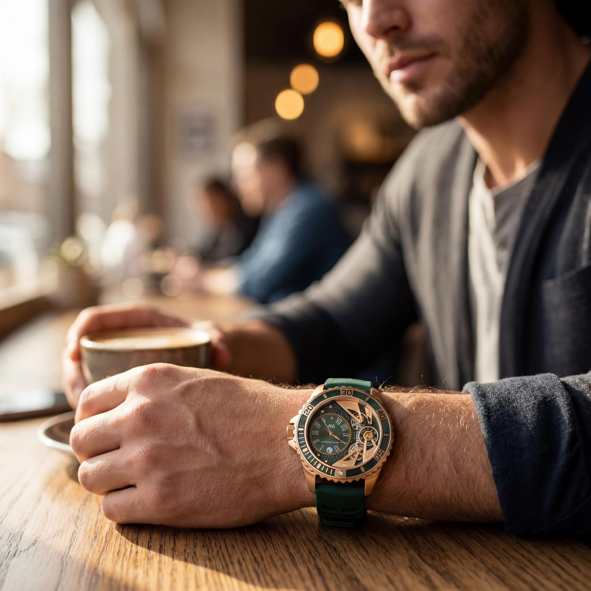 Oceanaut Reloj de cuarzo para hombre, esfera verde, acero inoxidable, Photo 4