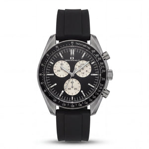 Oceanaut Modern Black Dial Plastic Men's Watch, 40mm