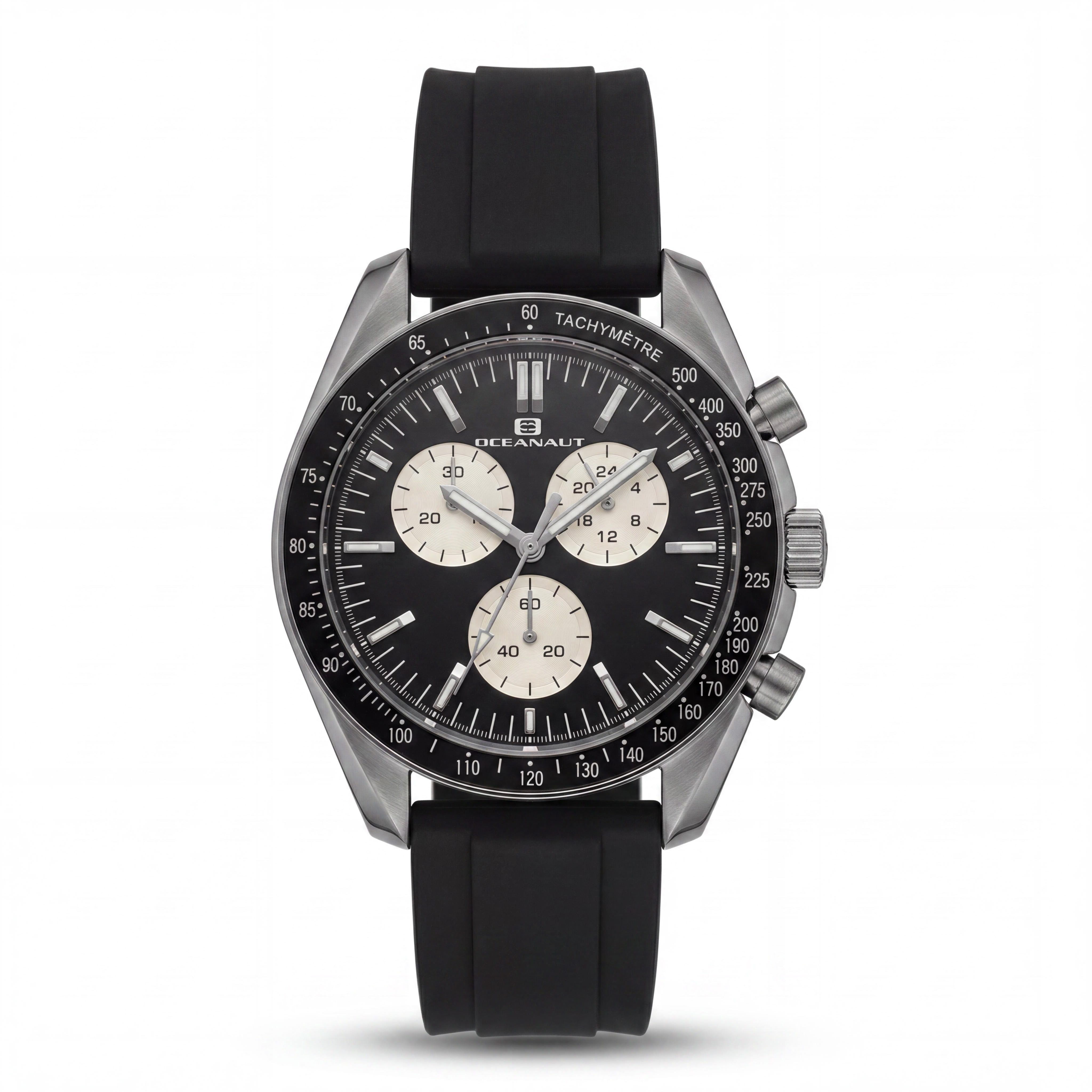 Reloj de cronógrafo Oceanaut Modern para hombre, esfera negra, plástico 40 mm, Photo 1